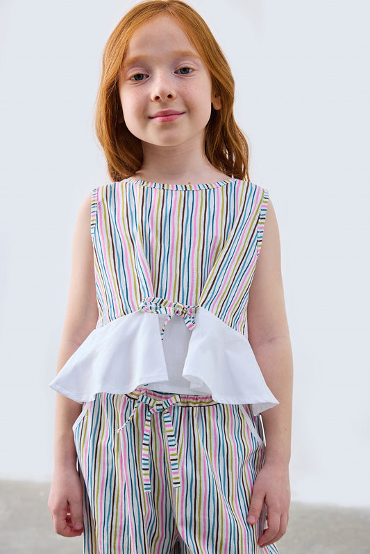 Linnea Patterned Trousers for kids from Lunette's Sweet & Salty SS26 collection, Kuwait