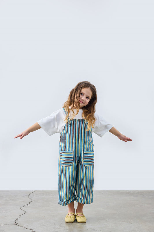 Walker Striped Jumpsuit for kids from Lunette's Sweet & Salty SS26 collection, Kuwait