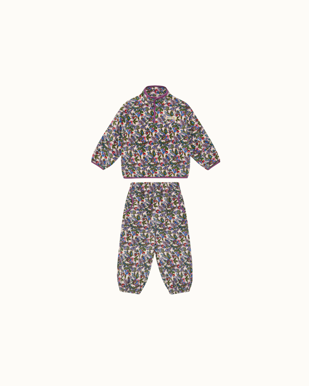 Garden Half-Snap Fleece Set - Violet