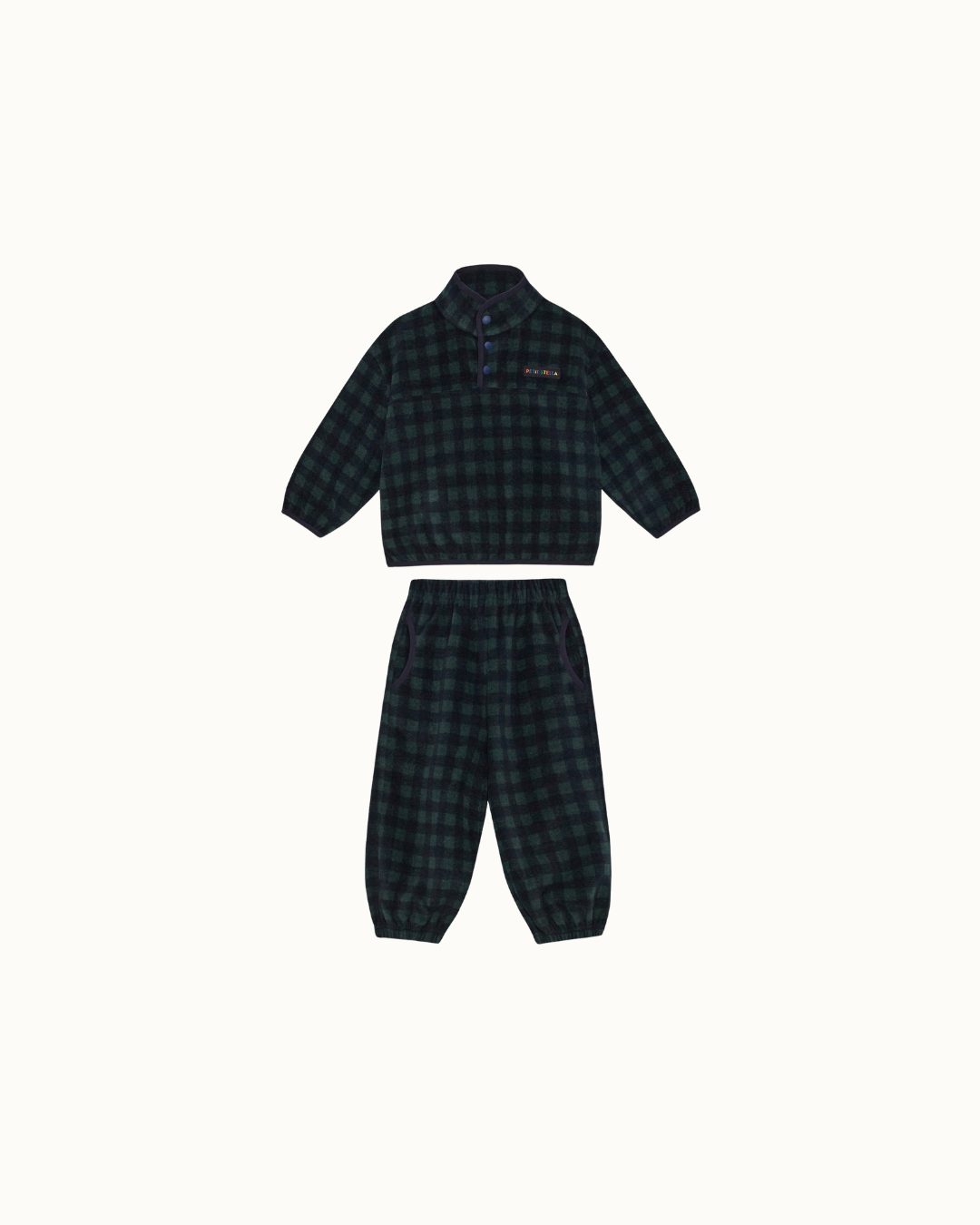 Evergreen Check Fleece Set