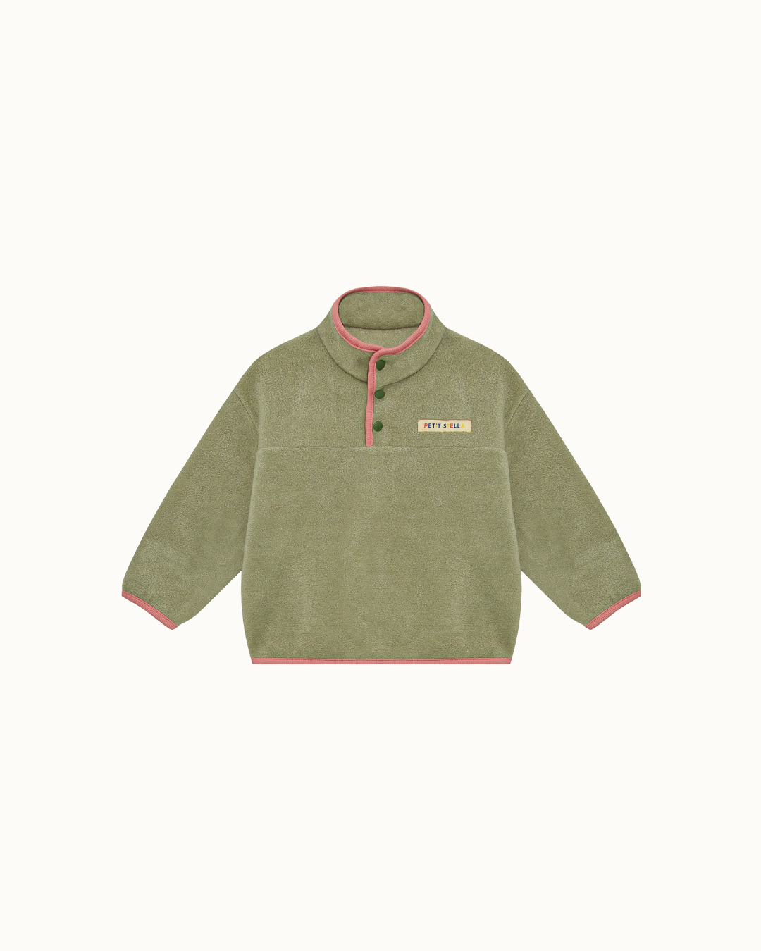 Olive Half-Snap Fleece Set