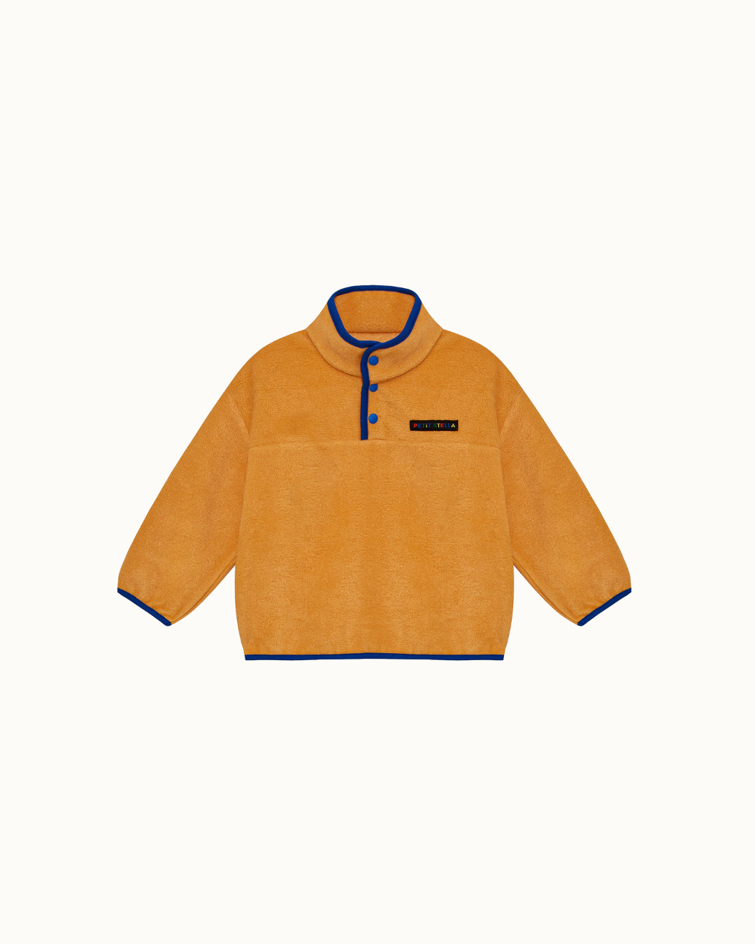 Orange Pop Half-Snap Fleece Set