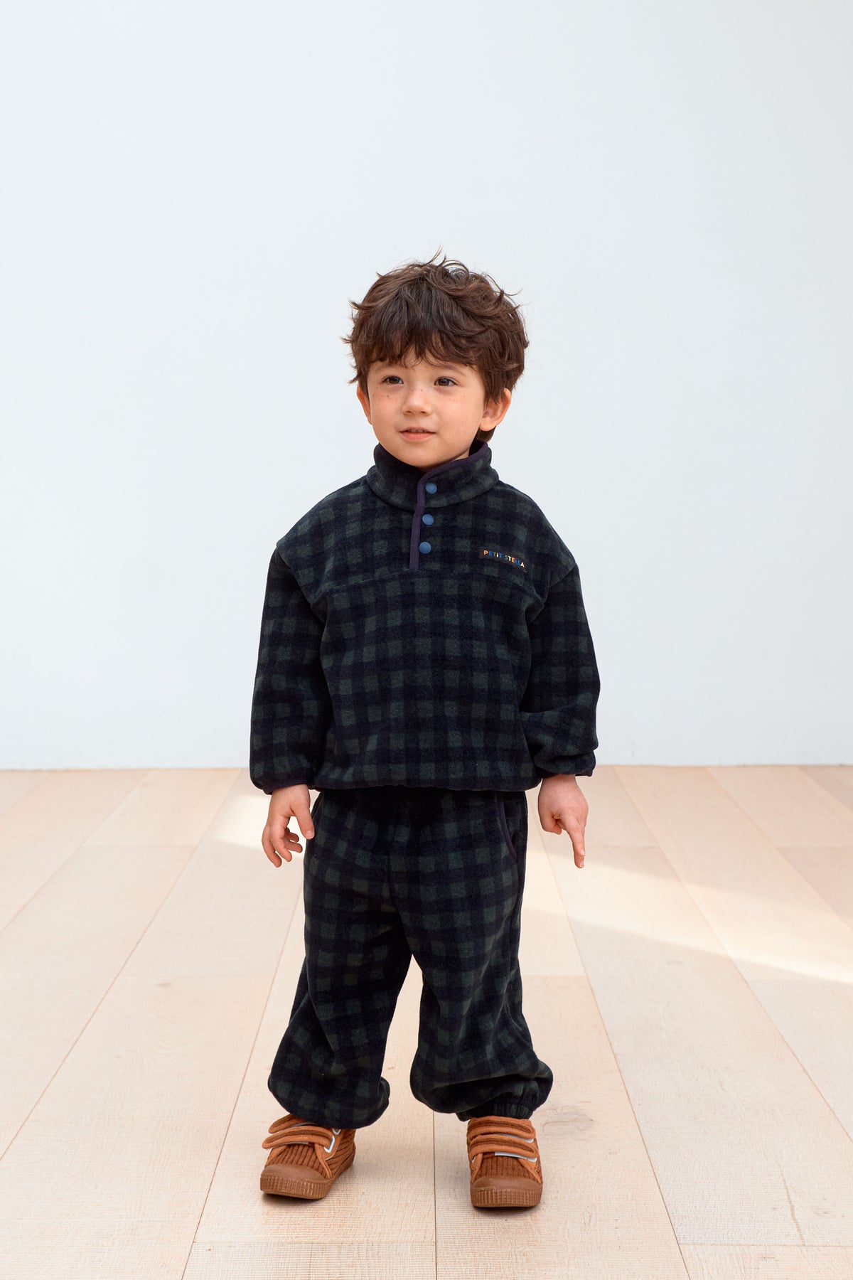 Evergreen Check Fleece Set