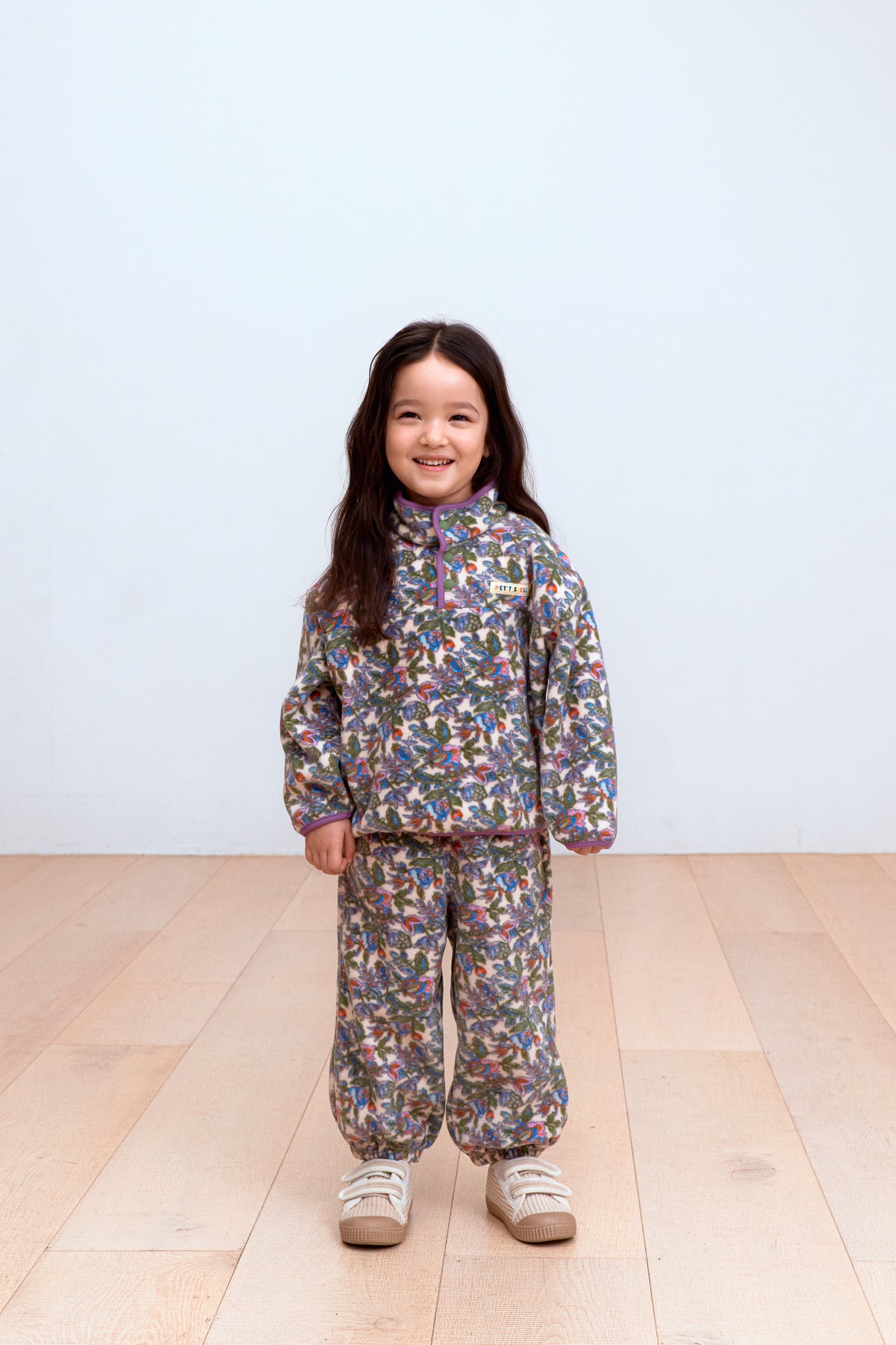 Garden Half-Snap Fleece Set - Violet