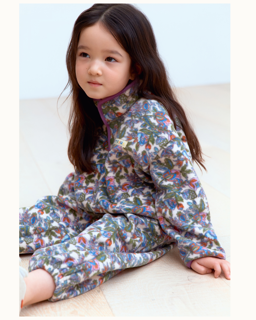 Garden Half-Snap Fleece Set - Violet