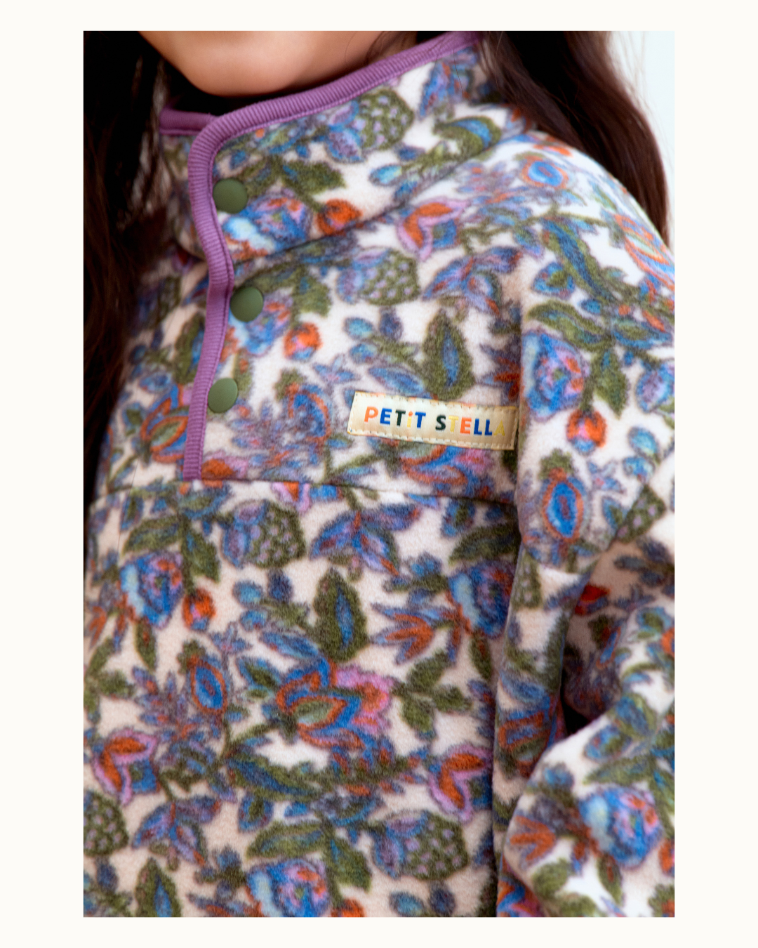 Garden Half-Snap Fleece Set - Violet