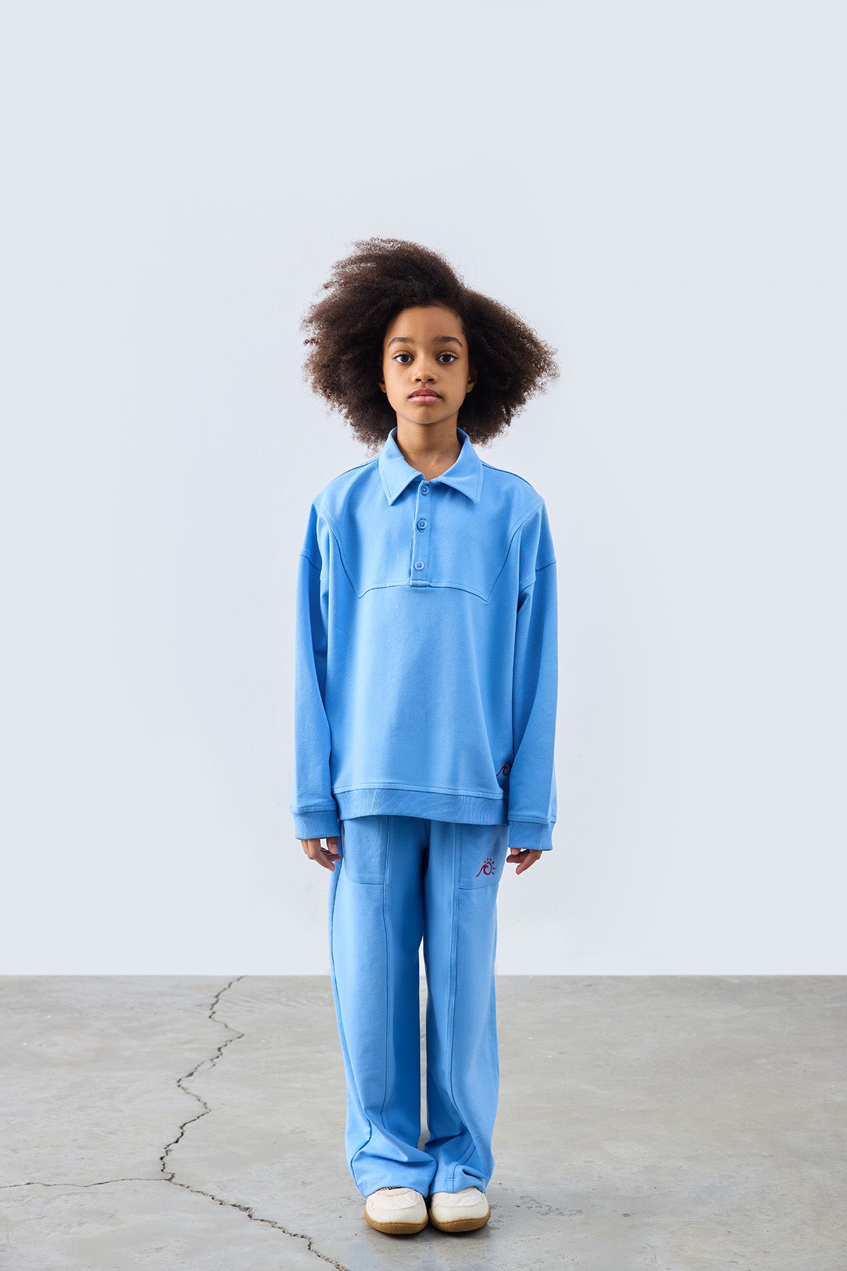 Blue oversize t-shirt for kids from Lunette's Sweet & Salty SS26 collection, Kuwait