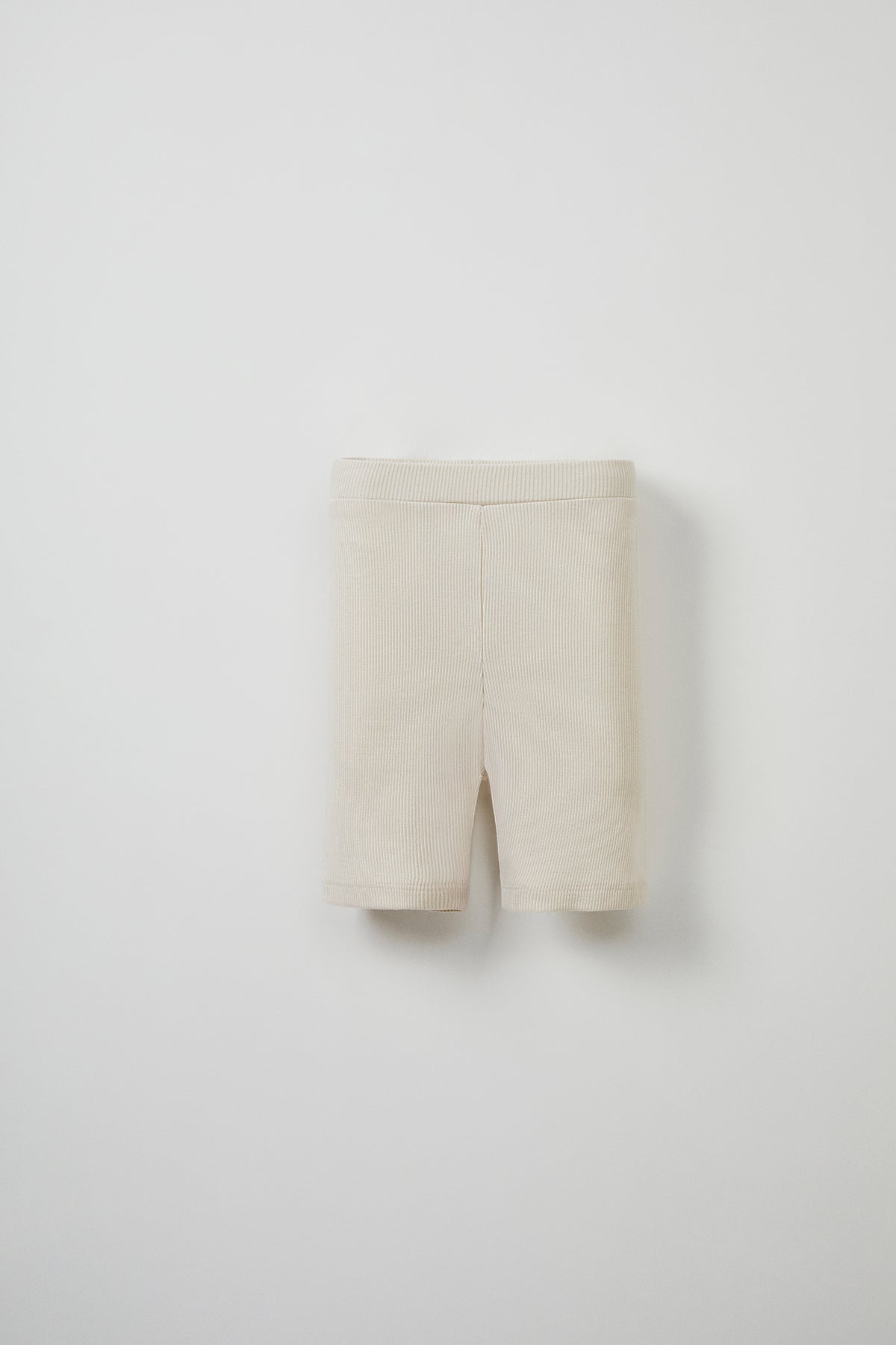 Ecru ribbed strap blouse & mini shorts set for kids from Lunette's Sweet & Salty SS26 collection, Kuwait