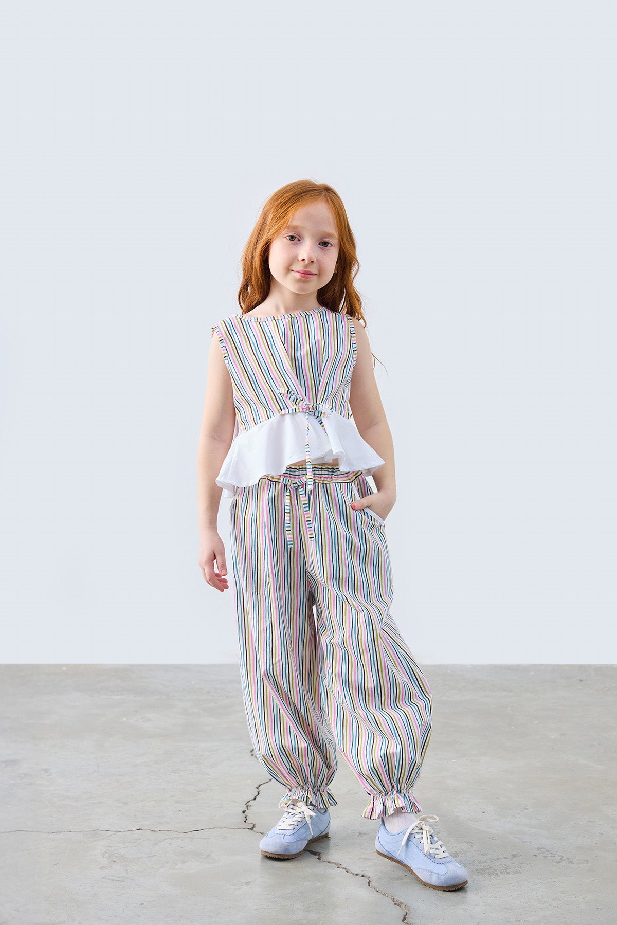 Linnea Patterned Trousers for kids from Lunette's Sweet & Salty SS26 collection, Kuwait