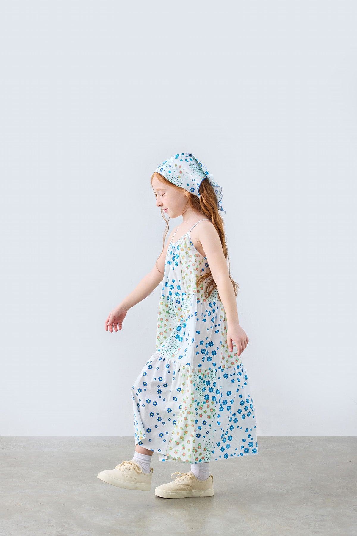 Little Bloom Patch Patterned Dress for kids from Lunette's Sweet & Salty SS26 collection, Kuwait