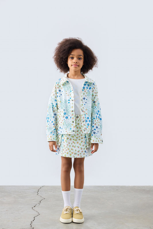 Little Bloom Patch Patterned Jacket for kids from Lunette's Sweet & Salty SS26 collection, Kuwait