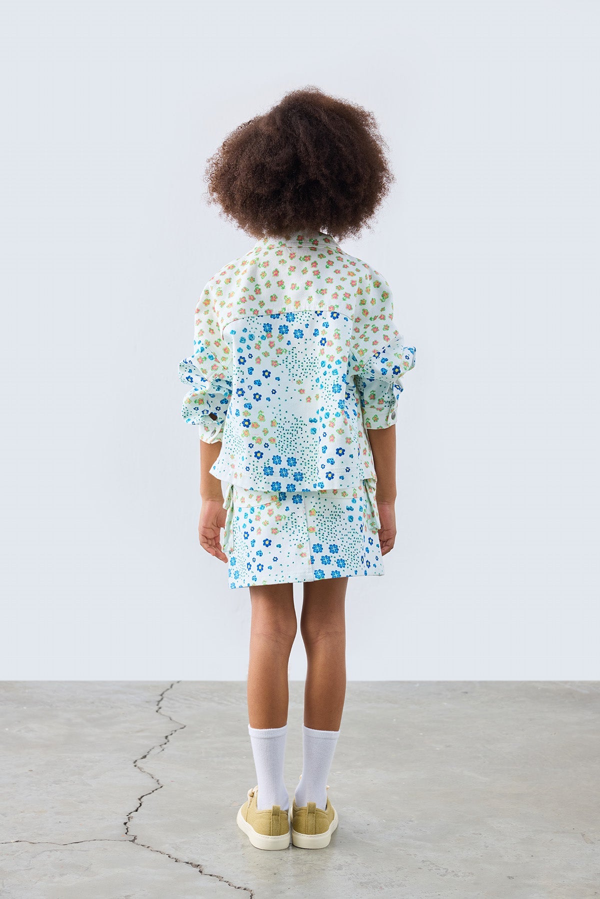 Little Bloom Patch Patterned Jacket for kids from Lunette's Sweet & Salty SS26 collection, Kuwait