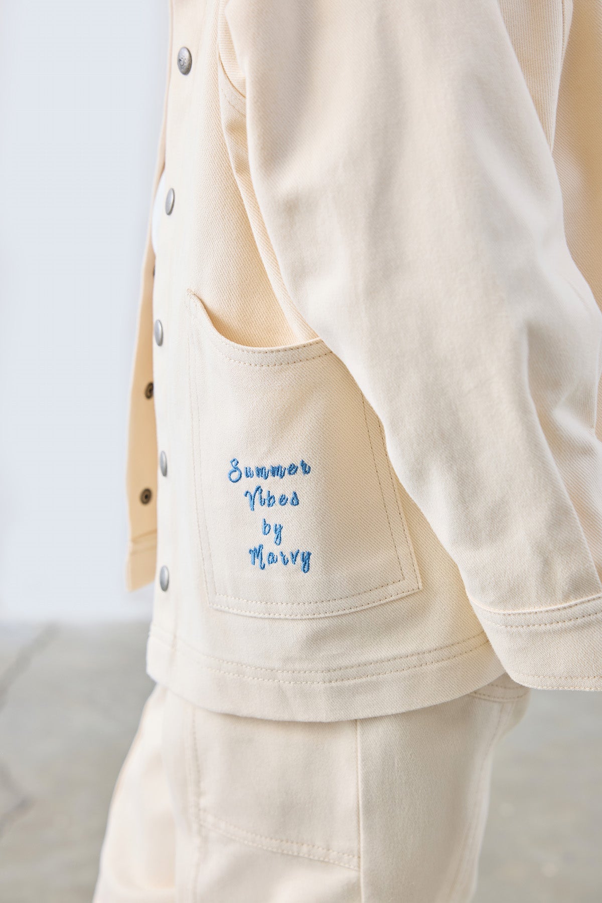 Milo Ecru Jacket for kids from Lunette's Sweet & Salty SS26 collection, Kuwait