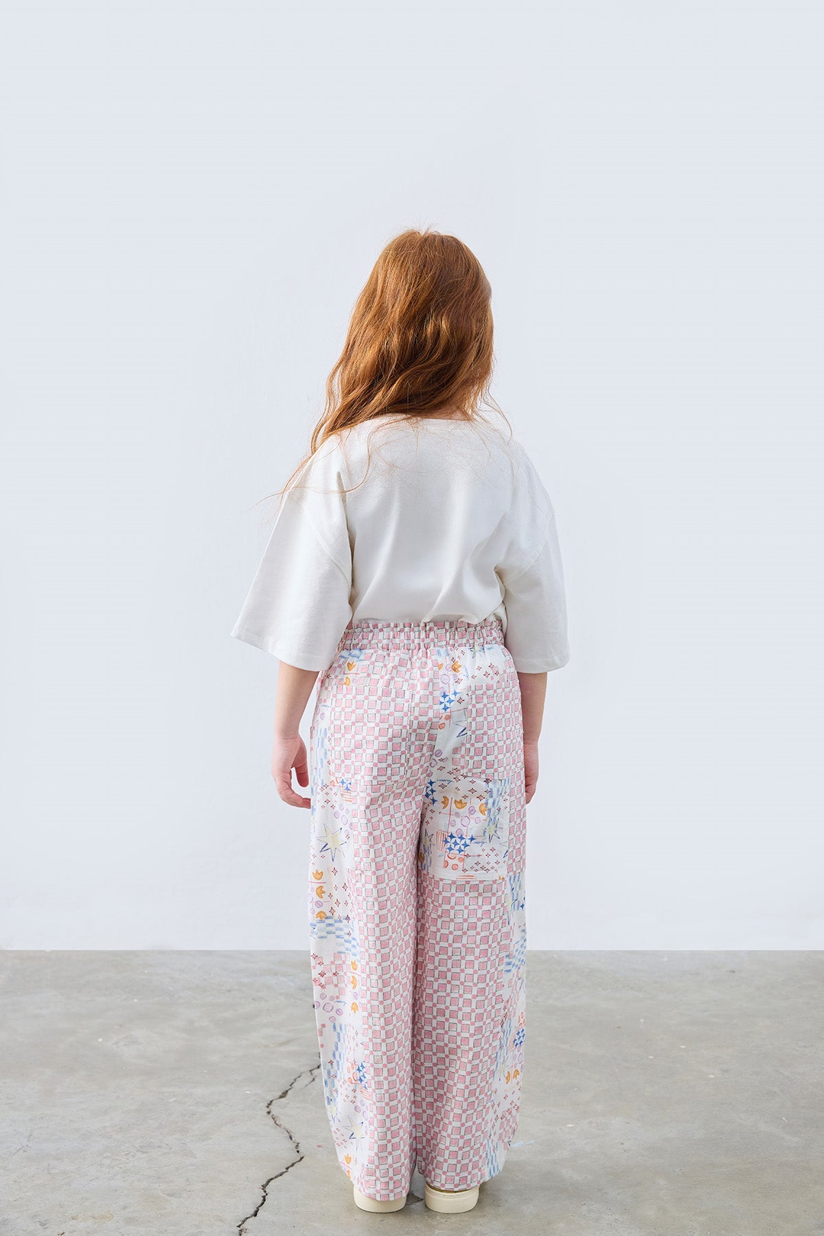 Nona Patch Patterned Trousers for kids from Lunette's Sweet & Salty SS26 collection, Kuwait