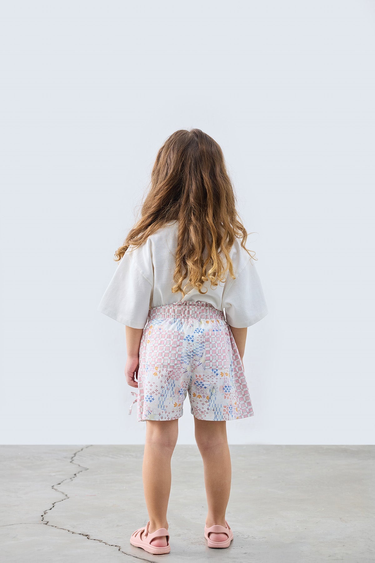 Nona Patch Patterned Shorts for kids from Lunette's Sweet & Salty SS26 collection, Kuwait