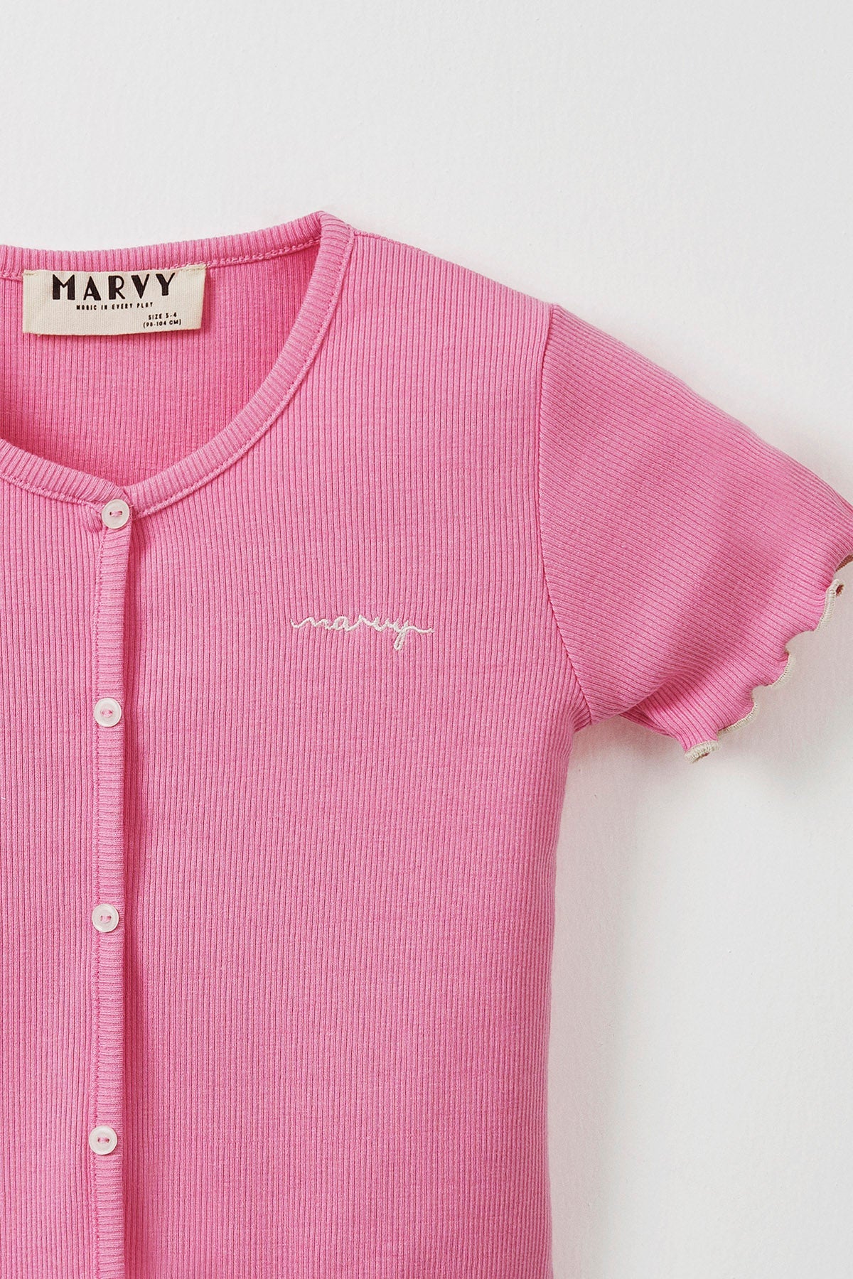 Pink ribbed t-shirt & tights set for kids from Lunette's Sweet & Salty SS26 collection, Kuwait