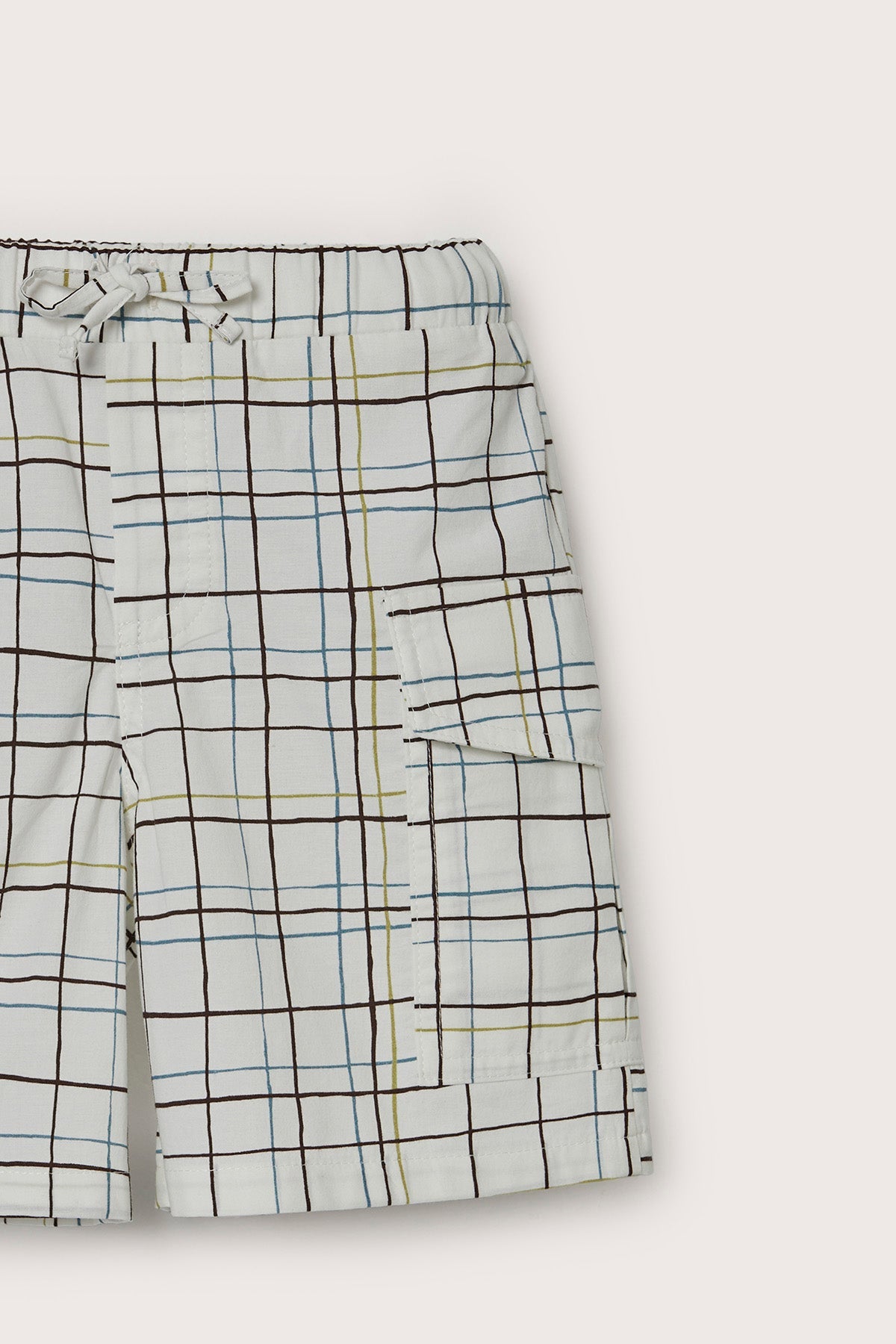 Plaid Patterned Shorts for kids from Lunette's Sweet & Salty SS26 collection, Kuwait