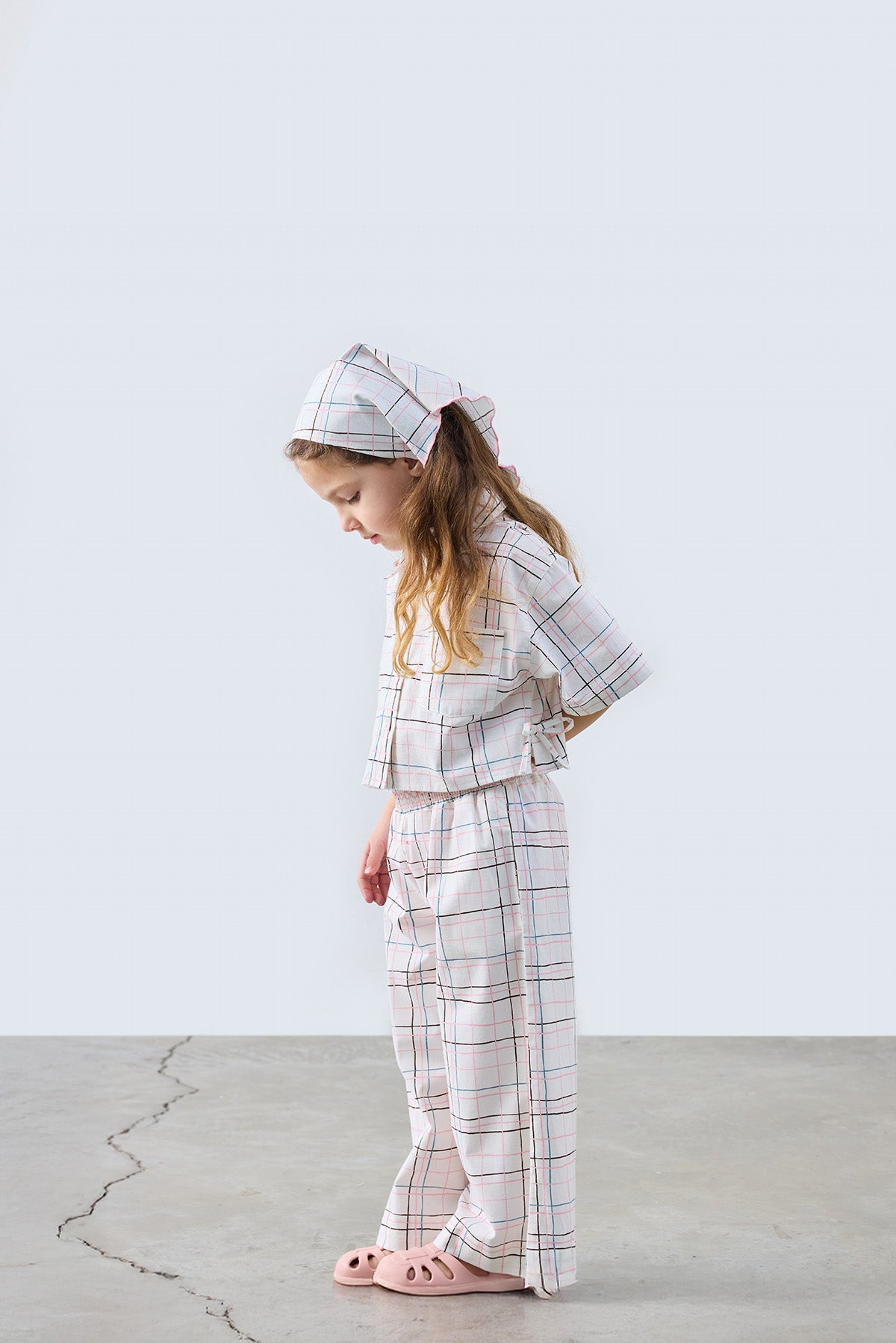 Plaid Patterned Trousers for kids from Lunette's Sweet & Salty SS26 collection, Kuwait