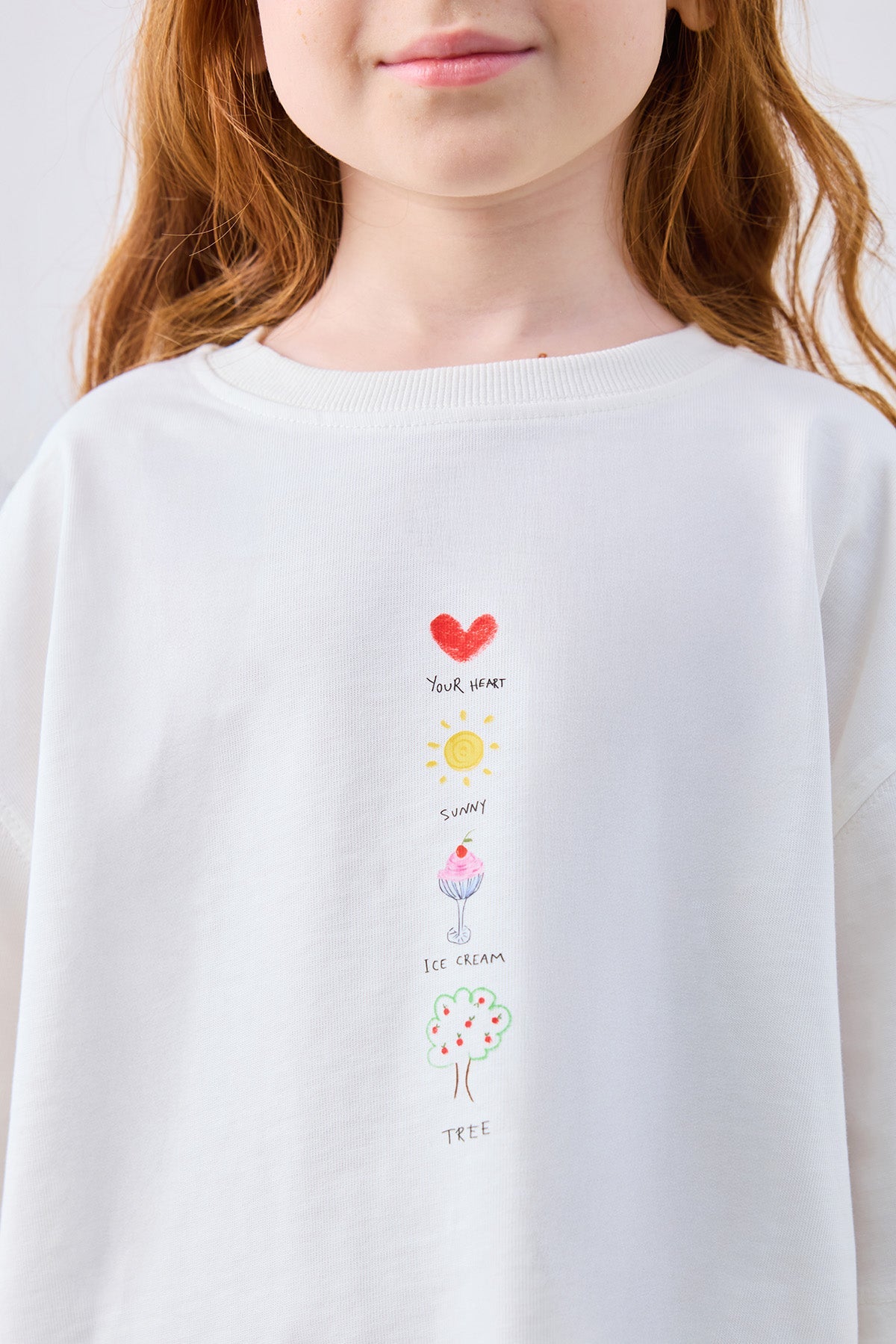 Sweet Mood Printed Oversize T-Shirt for kids from Lunette's Sweet & Salty SS26 collection, Kuwait